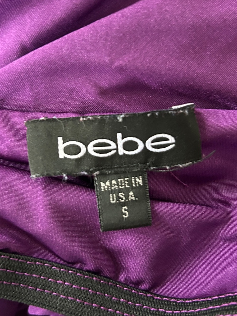 Y2K BEBE Asymmetric Ruched Fitted Halter 2000s Going Out Tank Top Club Glam Sz S - Picture 2 of 10